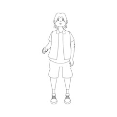 Isolated happy young man Culture Vector illustration