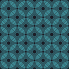 monochrome geometrical seamless pattern of circles 