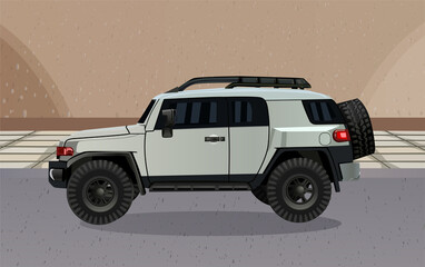 SUV car vector template design ,Side View , 4x4 car