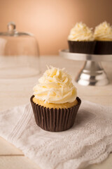 vanilla cupcake glazed