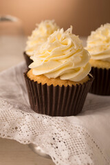 vanilla cupcake glazed