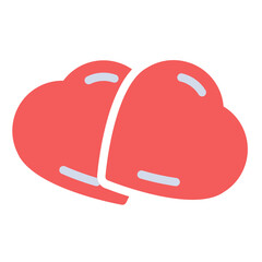 heart love icon flat style