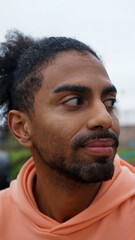 Outdoor portrait of young man