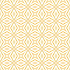 Mosaic seamless pattern. Yellow symmetrical