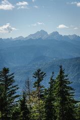 Scenic view of Triglav National Park with Triglav mountain, Slovenia