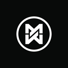 Letter initials  MW Logo design Concept