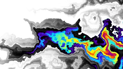 Abstract fractal pattern. Wavy blur background