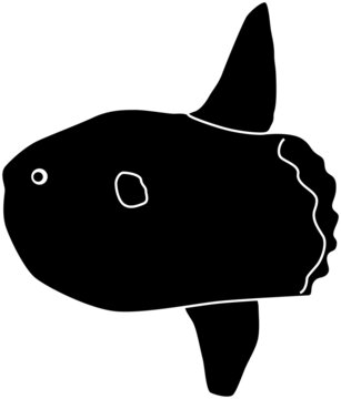 recommend clip art: 可愛いマンボーの横向き「シルエット」