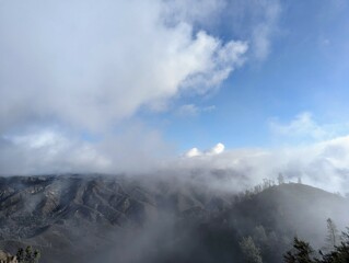 clouds over the mountain