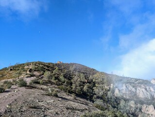 landscape with blue sky