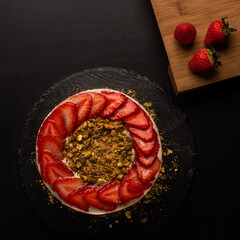 Artisan strawberry shortcake with peanut 