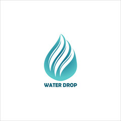 Water drop Ecology logo design template