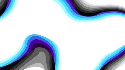 Abstract digital art fractal pattern. Expressive shapes on white background. Aspect ratio 16 : 9