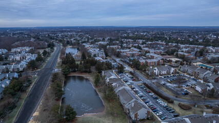 Drone Sunrise in Plainsboro Cranbury Princeton