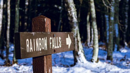 Rainbow Falls Trail Sign