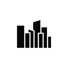 City, Town, Urban Solid Icon, Vector, Illustration, Logo Template. Suitable For Many Purposes.