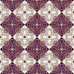Seamless ornamental decorative pattern. Mosaic art texture.