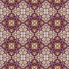 Seamless ornamental decorative pattern. Mosaic art texture.