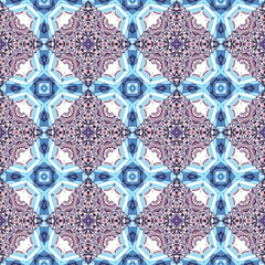 Seamless ornamental decorative pattern. Mosaic art texture.