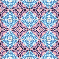 Seamless ornamental decorative pattern. Mosaic art texture.