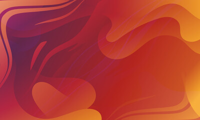 Abstract Colorful liquid background. Modern background design. gradient color. Orange Dynamic Waves. Fluid shapes composition. Fit for website, banners, wallpapers, brochure, posters