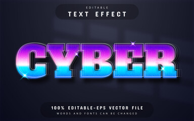 Cyber text effect editable