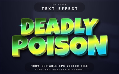Deadly poison 3d text effect - obrazy, fototapety, plakaty