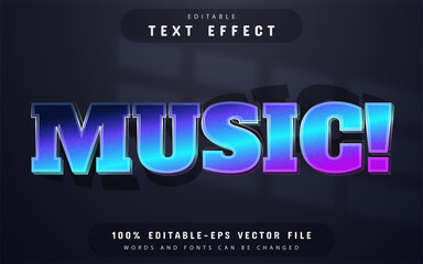 Music 3d text effect editable