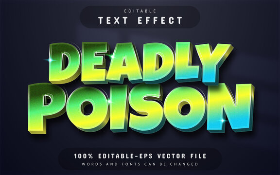 Deadly poison 3d text effect