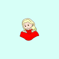 princess wearing red dress
