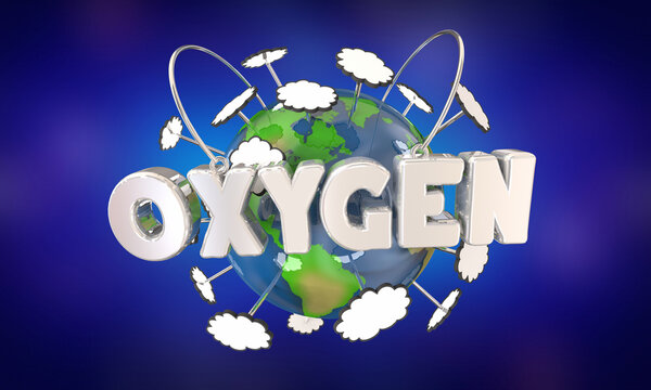 Oxygen Air O2 World Climate Change Environment 3d Illustration
