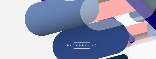 Abstract background. Round shapes, lines compositions on grey backdrop. Vector illustration for wallpaper banner background or landing page