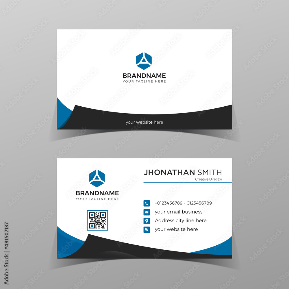 Wall mural modern creative design business card template illustration