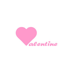 valentine icon simple design vector