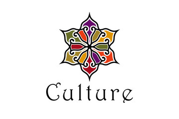 
Traditional Asian Colorful Floral Pattern Logo design inspiration
