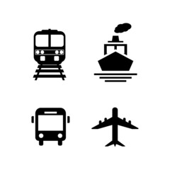public transportation icon simple design vector