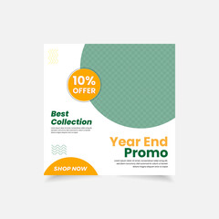 green color year end promo post social media