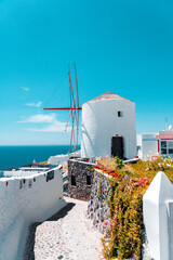 Oia Santorini, Greece Iconic Windmill