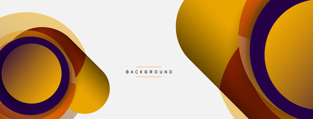 Circle and round shapes abstract background. Vector illustration for wallpaper banner background or landing page