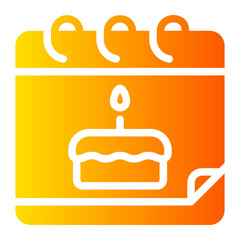 birthday gradient icon