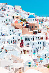 Fototapeta premium Oia Santorini, Greece Hillside