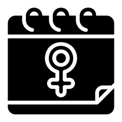 Obraz premium women day glyph icon