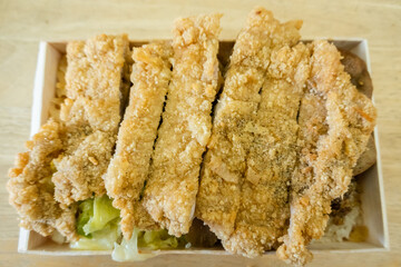 fried pork chop lunch box