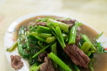 beef with water spinach