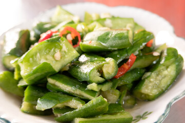 snacks of  pickled cucumbers