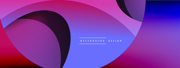 Creative geometric wallpaper. Minimal abstract background. Circle and wave composition vector illustration for wallpaper banner background or landing page