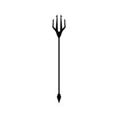 Trident icon, isolated on white background. vector illustration