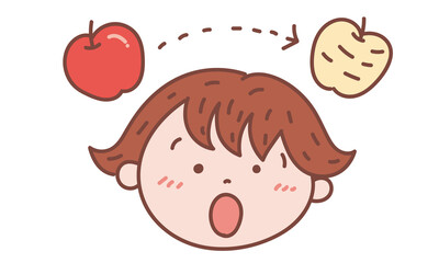 りんごの皮むき