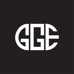 GGE letter logo design on black background. GGE creative initials letter logo concept. GGE letter design.