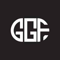 GGF letter logo design on black background. GGF creative initials letter logo concept. GGF letter design.